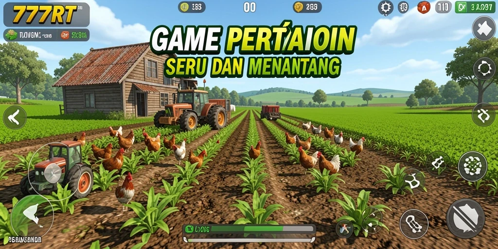 Tampilan gameplay pertanian yang mengasyikkan dan menarik