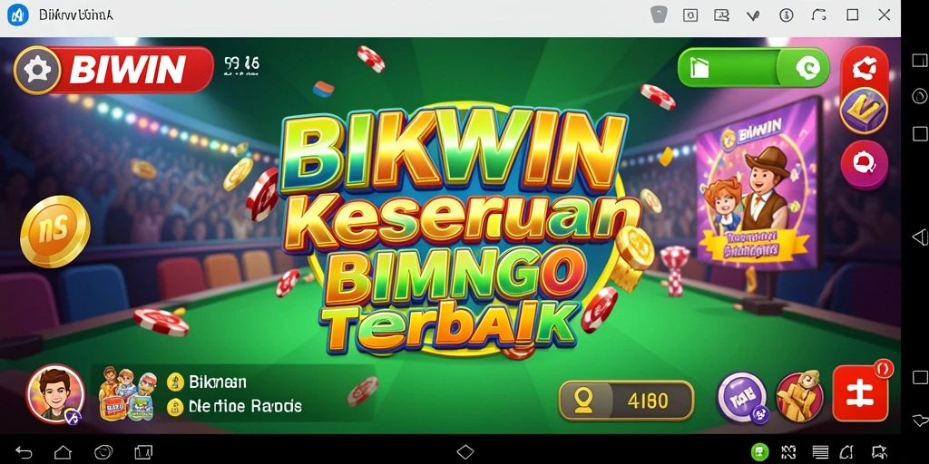 Tampilan utama gameplay Bingo di BIWIN.