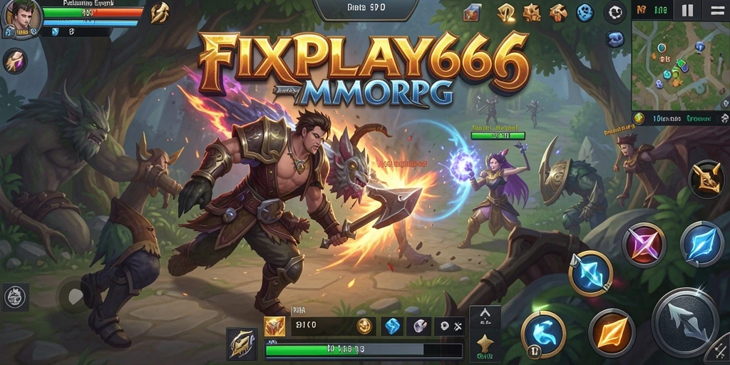 Tampilan gameplay FIXPLAY666 yang memukau dalam dunia MMORPG.