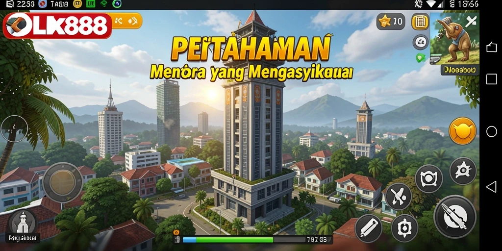 Tampilan gameplay OLX888 yang seru dalam pertarungan Tower Defense.