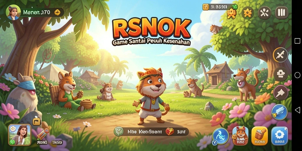 Screenshot gameplay RSNOK menunjukkan keseruan bermain santai.